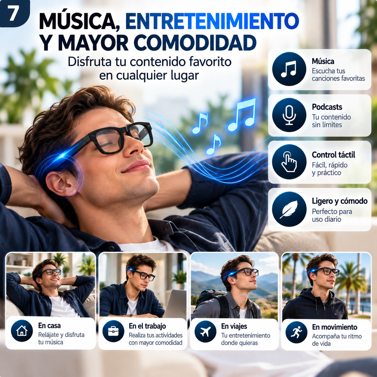 Lentes Inteligentes con IA Doble Cámara