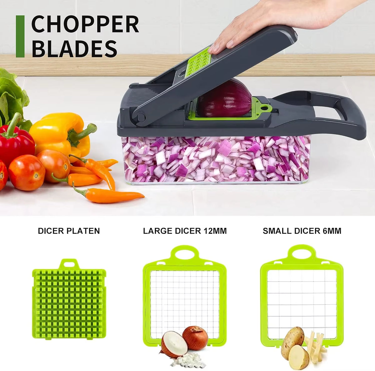 Wallepac Pro-Series 26-In-1 Portable Handheld Manual Meat Grinder Kitchen Tool for Household and Restaurant Use