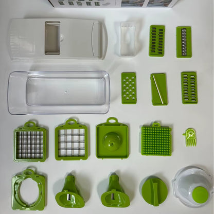 Cortador y Rallador Multifuncional de Cocina – 18 Piezas