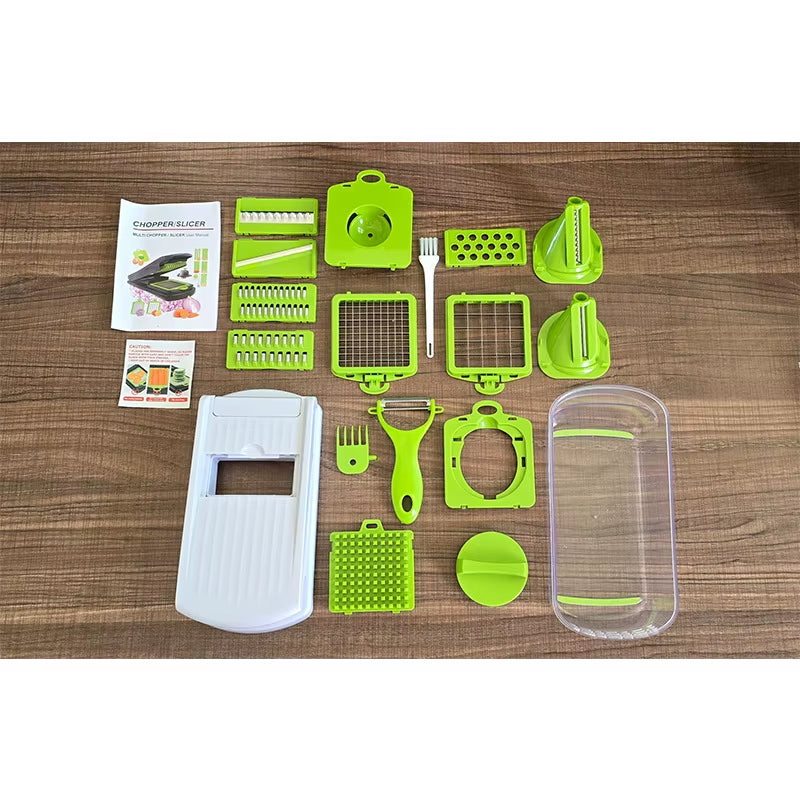 Cortador y Rallador Multifuncional de Cocina – 18 Piezas